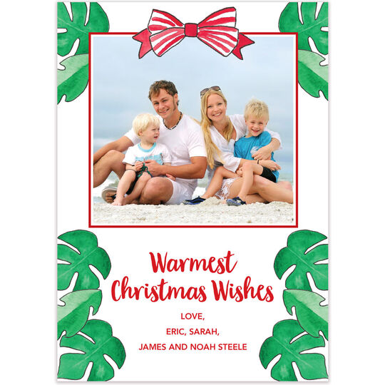 Warmest Wishes Holiday Flat Photo Cards